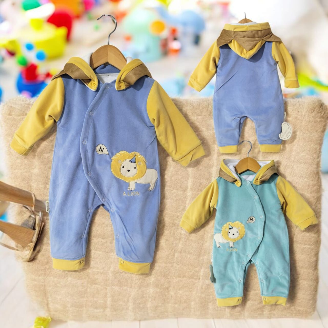 CNW251 Winter Velvet Hooded Romper