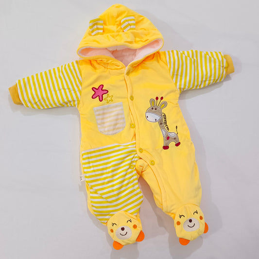 Imported Quilted Winter Hooded Romper