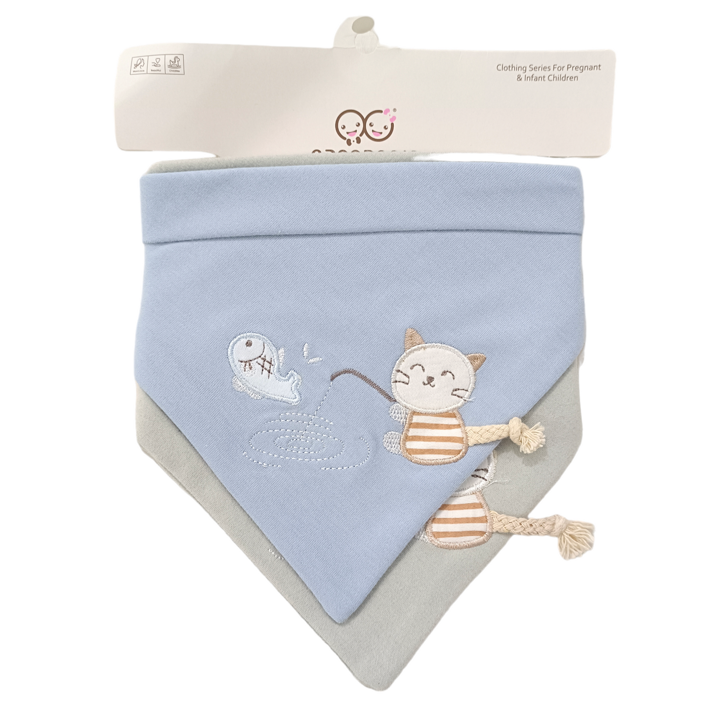 0 to 6 Months Banddana Bibs Pack of 2