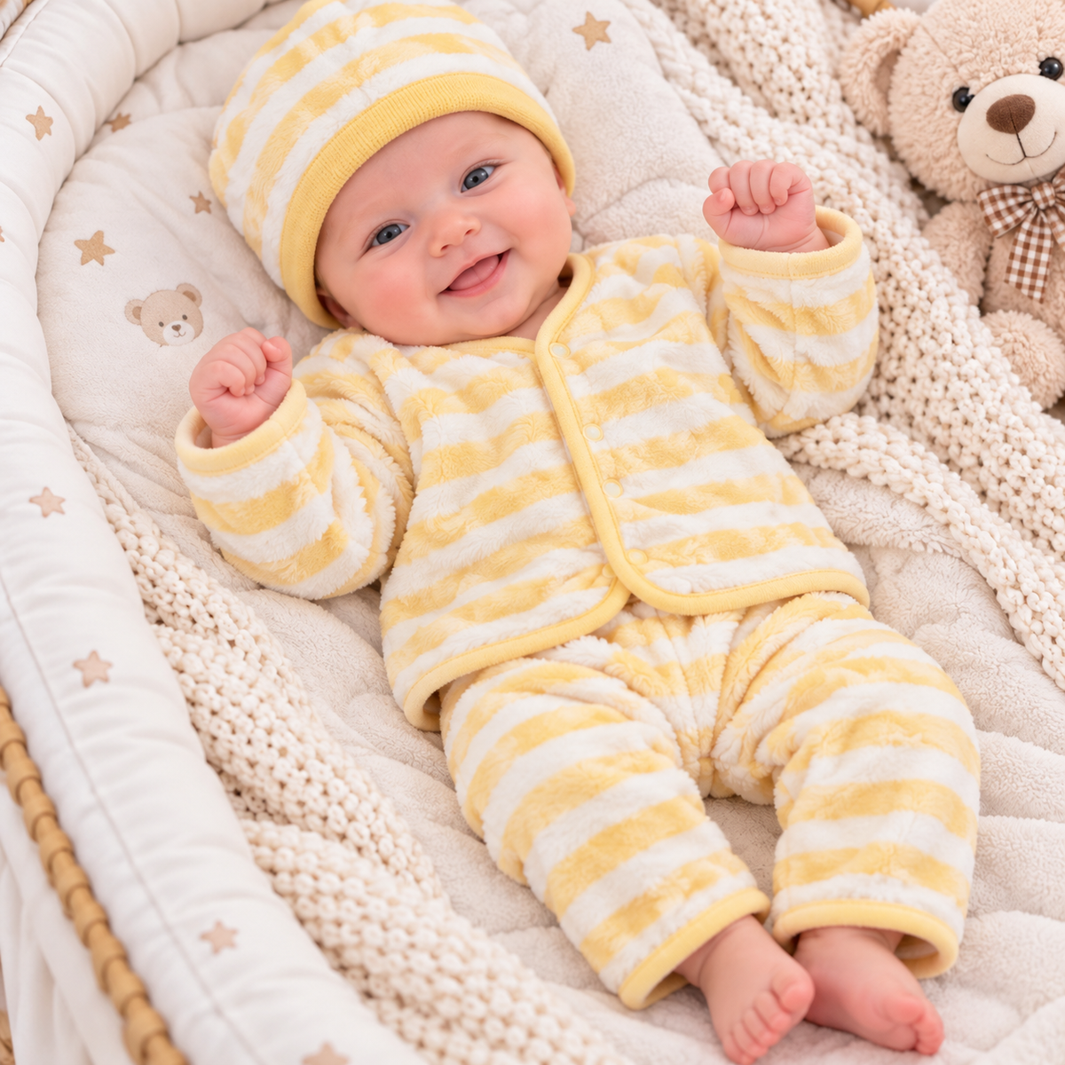 CNW255 Newborn Winter Velvet Dress with Cap