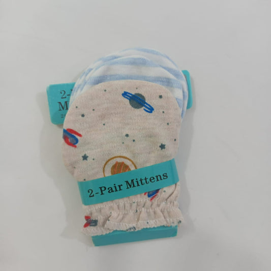 Pack of 2 Baby Mittens 0 to 3 Months