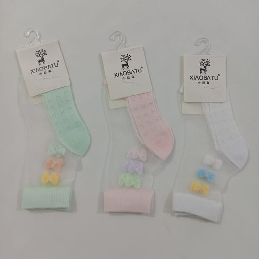 Pack of 3 Net Socks 0 to 9 Months