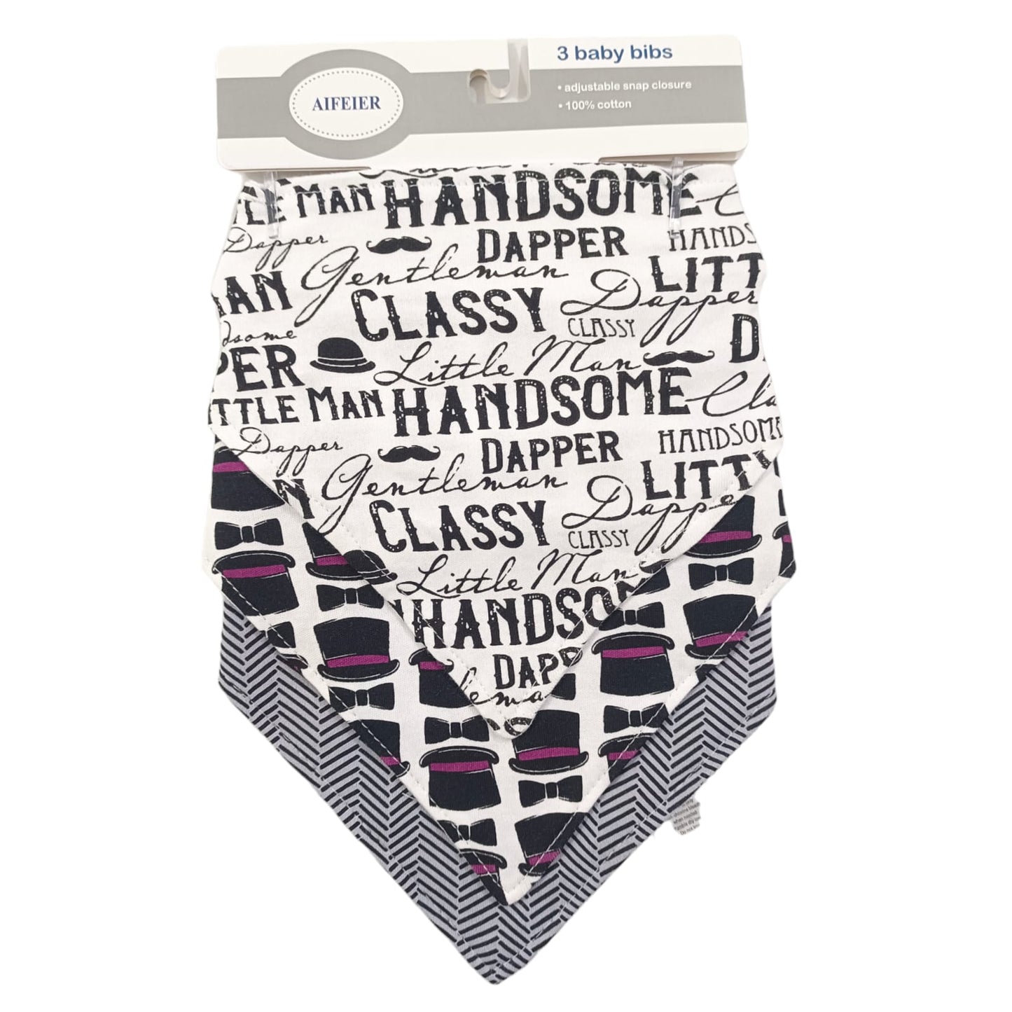 0 to 6 Months Bandana Bibs Pack of 3