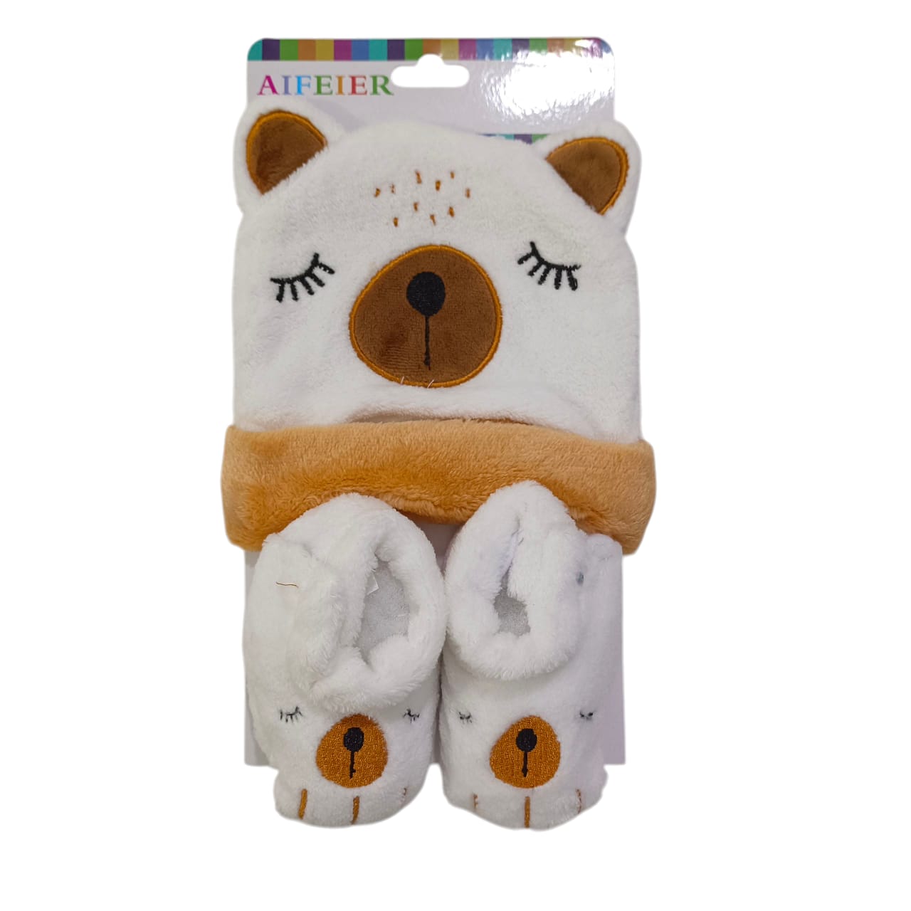 AC54 Imported Velvet Cap With Booties Set