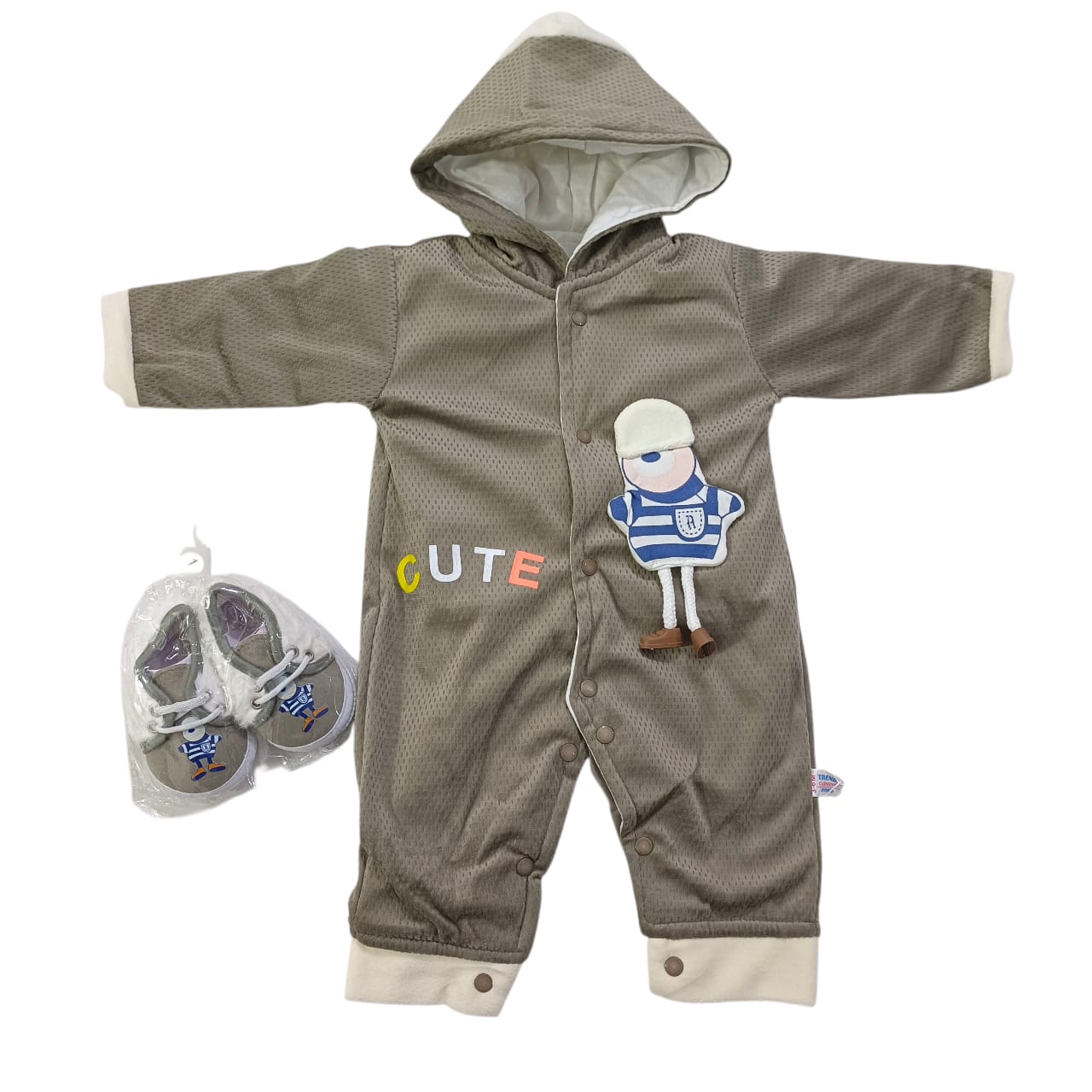 CN10011 Winter Quilted Romper with Shoes