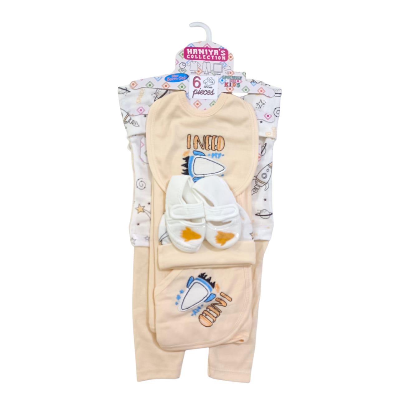 CN304 Newborn Starter Set With Shoes 6 Pcs