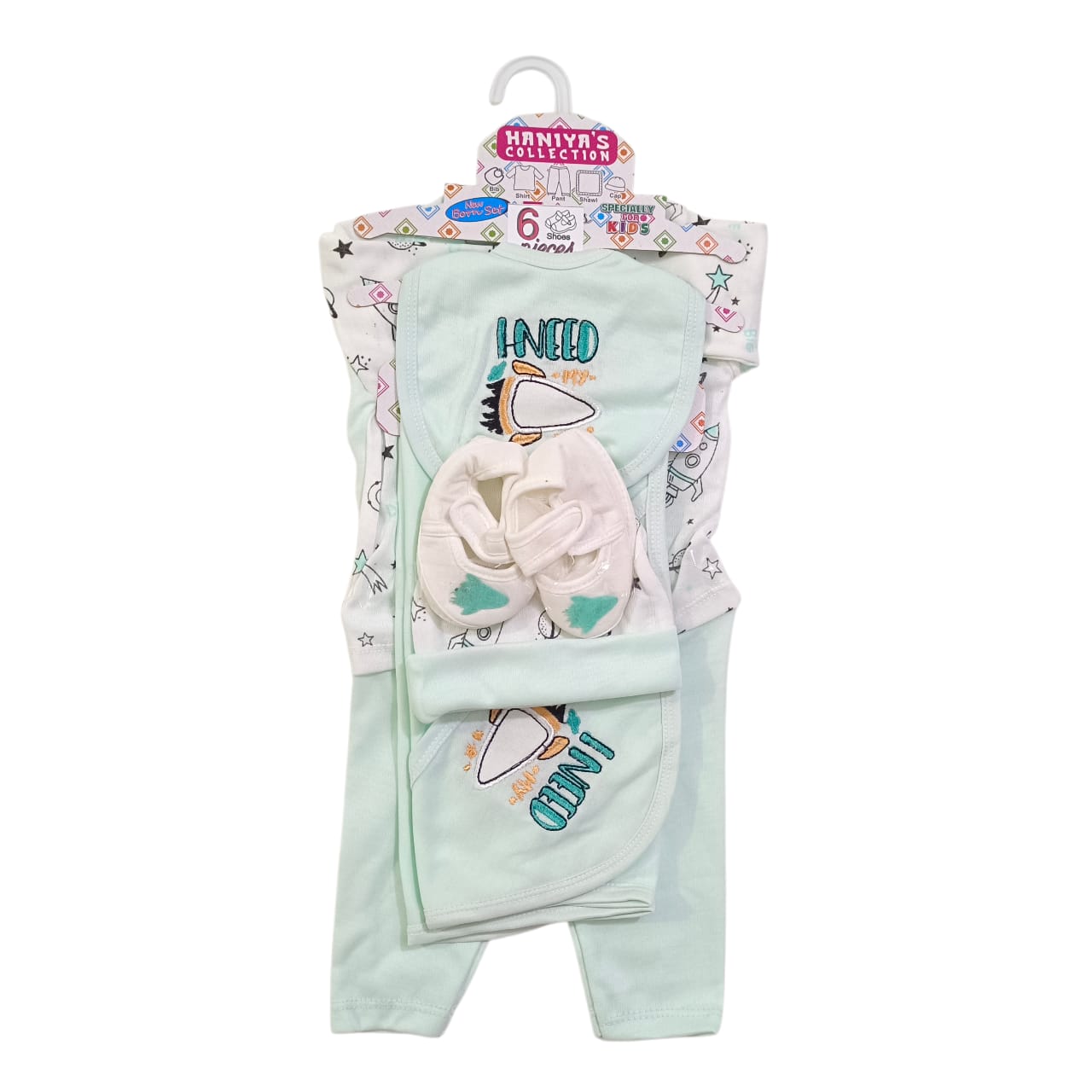 CN304 Newborn Starter Set With Shoes 6 Pcs