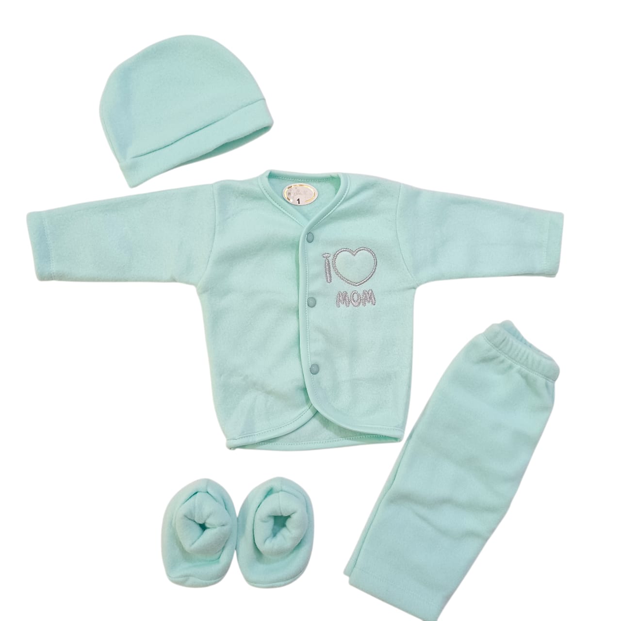 CNW111 Newborn Winter Fleece dress with Cap n Booties