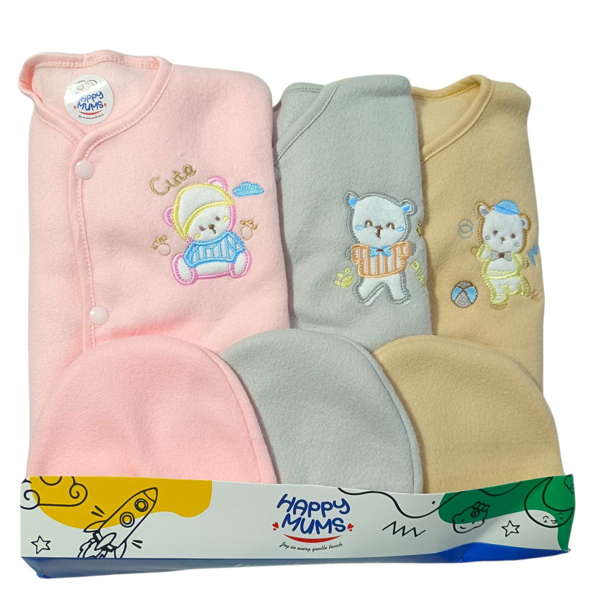 CNW11 Newborn Winter Fleece Dresses Pack of 3