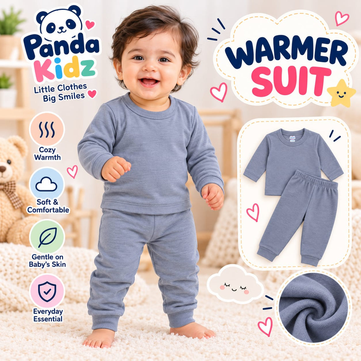 CN30 Polyester Thermal Body Warmer Set for Kids