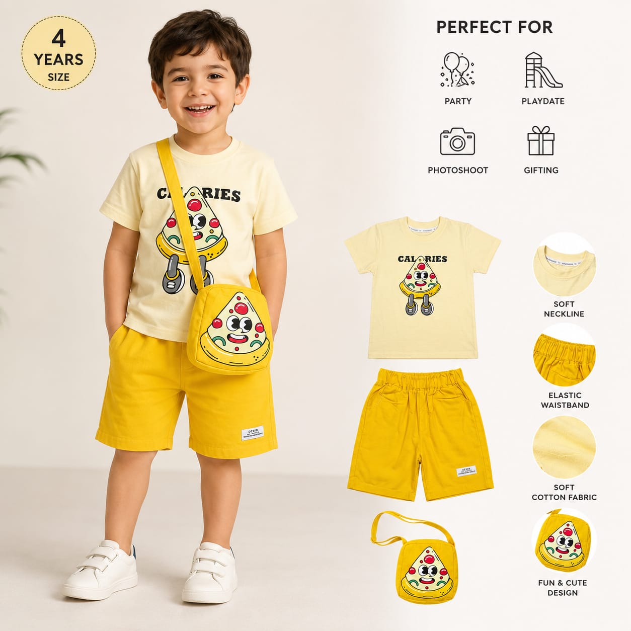 CN730 Imported Summer Formal Baby Boy Dress with Toy Bag