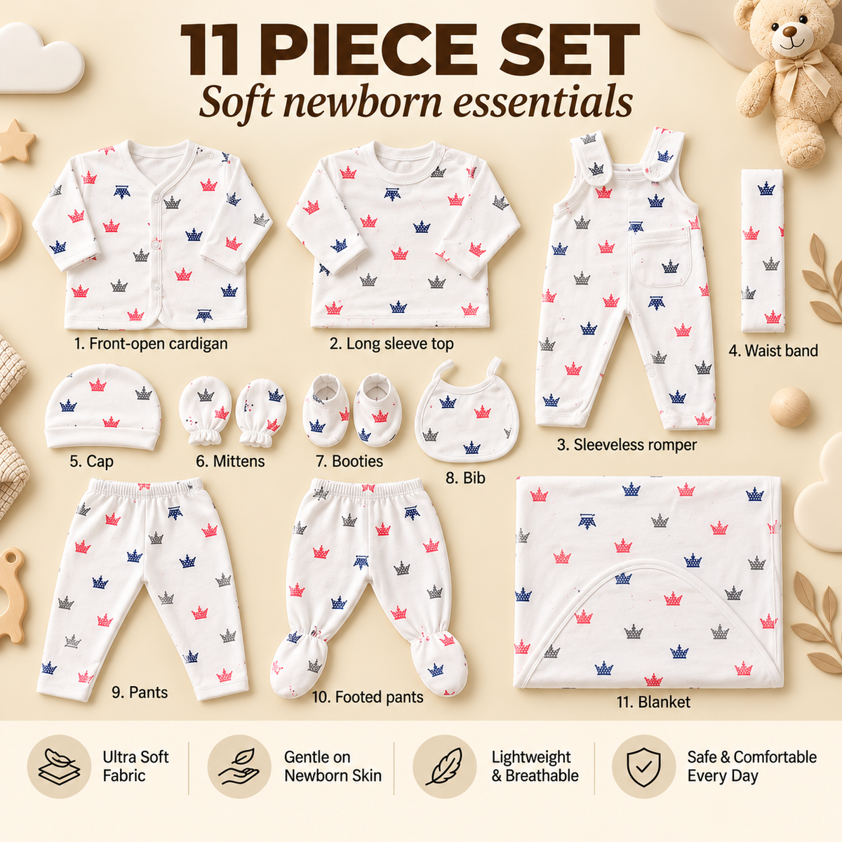 CNW1129 Imported Winter Fleece Starter Set 11 pcs