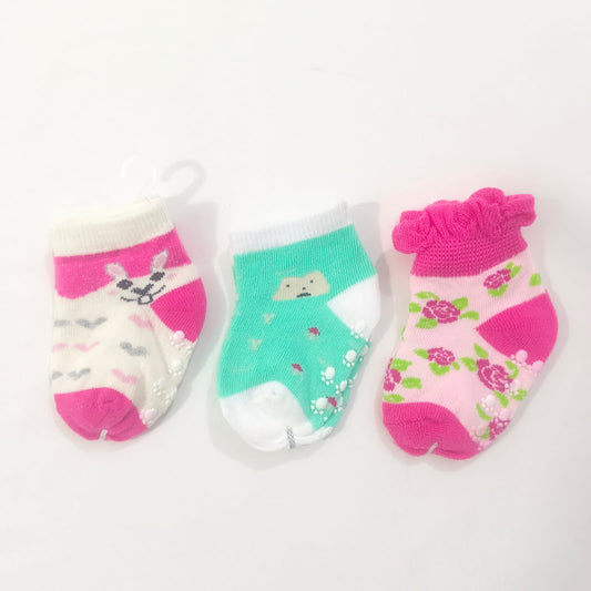 0 to 9 Month Pack of 3 Summer Socks