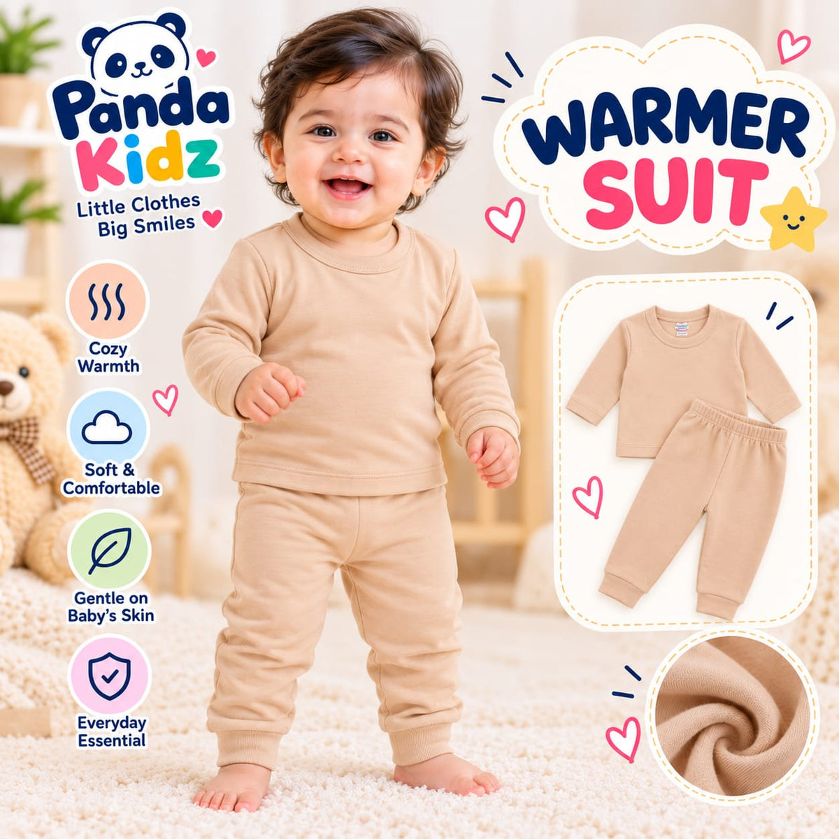 CN31 Polyester Thermal Body Warmer Set for Kids