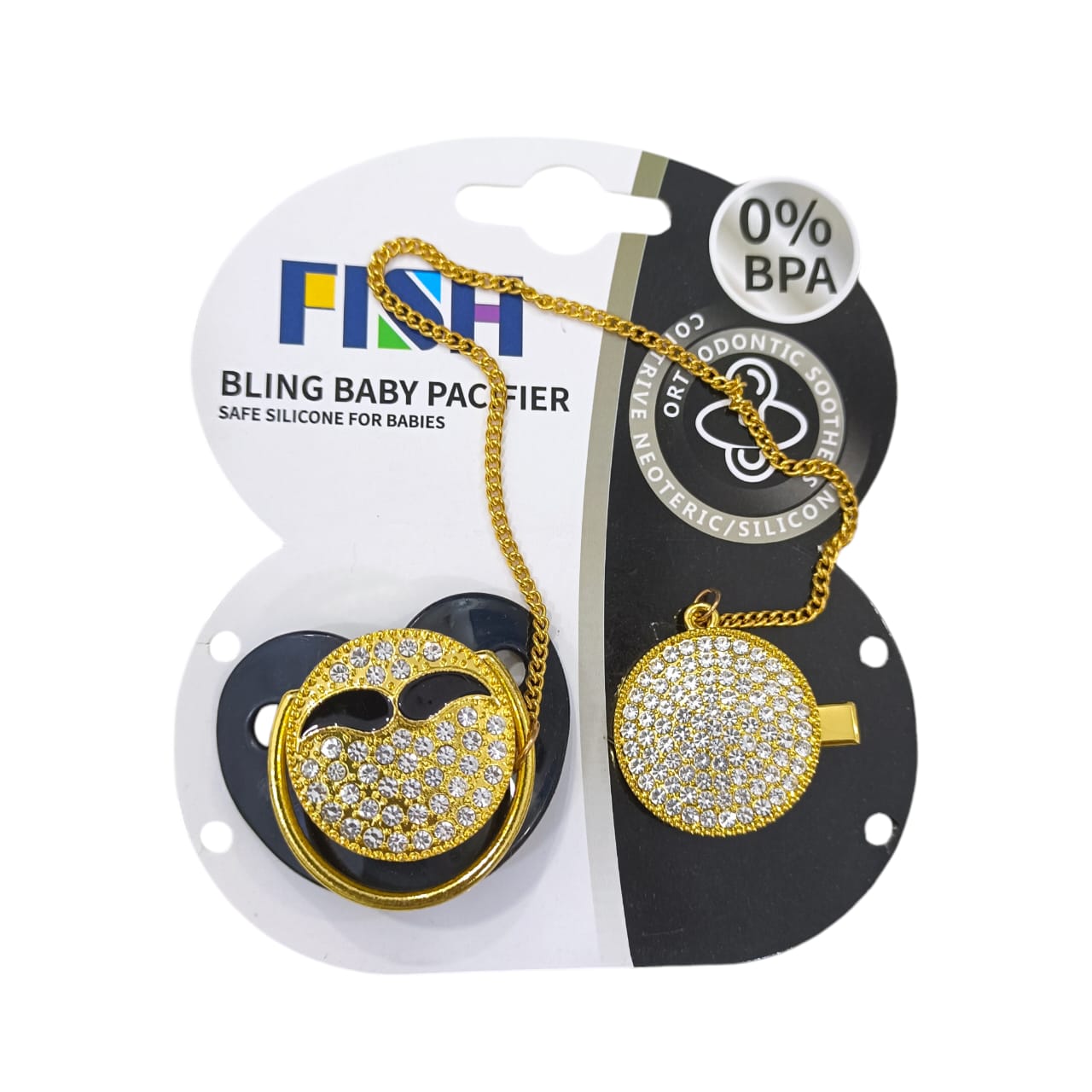 AC041 Baby Fancy Pacifier With Chain – Panda Kidz Apparel Store