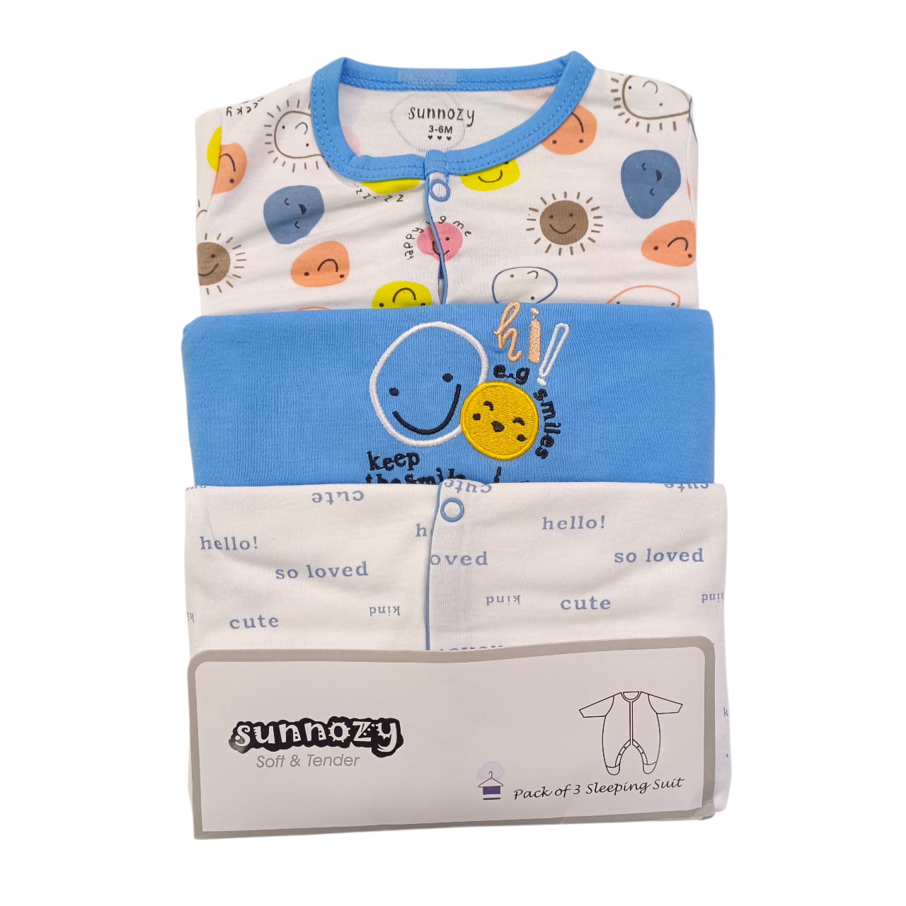 CNW8000 Pack of 3 Winter Sleep Suits